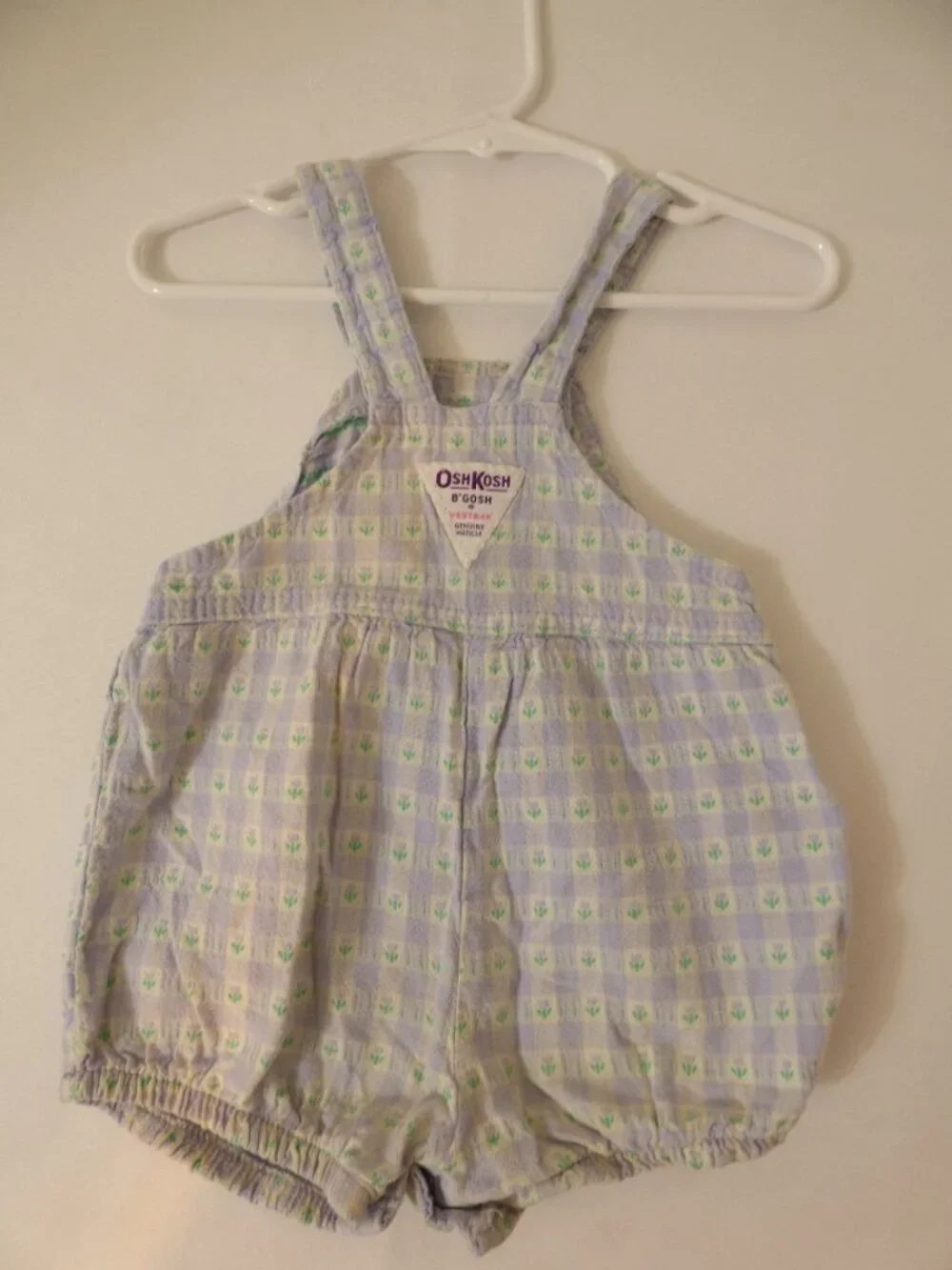 Vintage Oshkosh Baby B'Gosh Vestbak Romper Infant, Size 12 Months